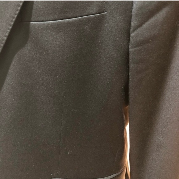 Express Men’s Wool Blend Blazer Black Size 42R - Picture 6 of 8